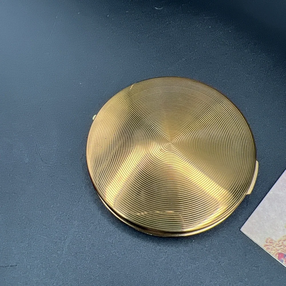 VTG Stratton England Gold Enamel Powder Compact Mirror Crown Crowns Of England